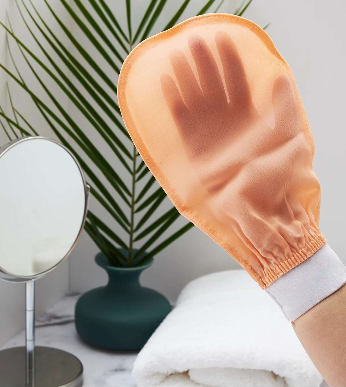Body Silk Exfoliating Glove Silk and Pink